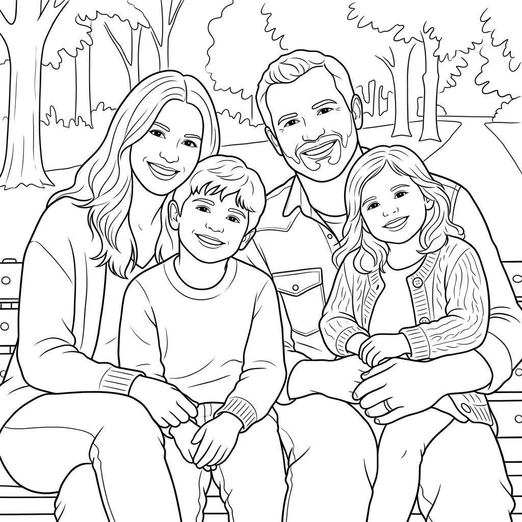 Family: coloring page